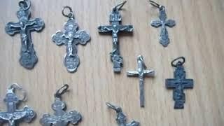 Мои серебренные крестики + посылка.My silver crosses + the parcel.