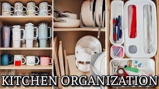 SMALL KITCHEN ORGANIZATION IDEAS 2024 | DECLUTTERING & ORGANIZING TIGHT SPACES | SIMPLIFIED KITCHEN