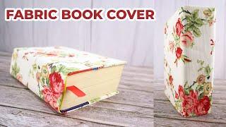 How to Make a Fabric Book Cover (So EASY)