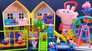 9 Minutes Satisfying with Unboxing Peppa Pig Play Set, Cute Doll Playground Toys Review | ASMR