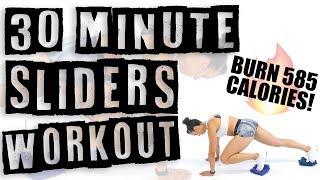 30 Minute Sliders Workout Burn 400 Calories! 