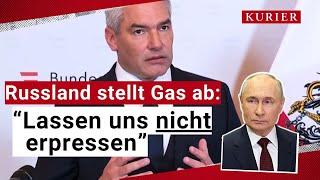 Russland stellt Österreich Gas ab: Statement von Kanzler Nehammer