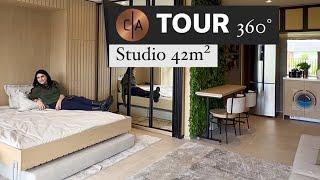 TOUR 360° | Studio Decorado 42m²