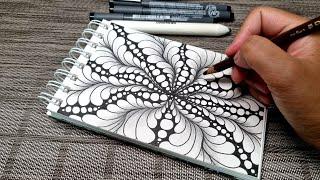 Easy Zendoodle art || For Beginners || Mindful art