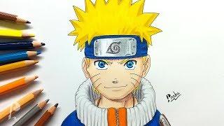 Drawing Naruto Uzumaki with Colour Pencils | Naruto | Budget Art