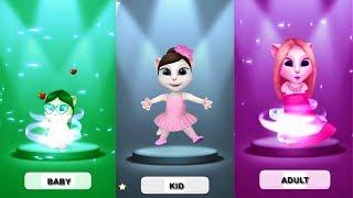 My Talking Angela BABY vs KID vs ADULT Size - Gameplay Great Makeover