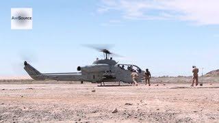 U.S. Marines AH-1 Cobra - Landing and Refuel