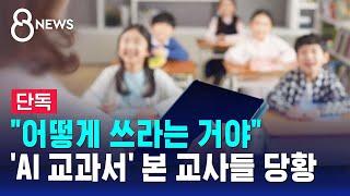 [단독] 'AI 교과서' 교사 연수용 보니…"뭐가 AI 기능?" / SBS 8뉴스