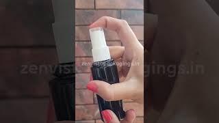 Zenvista Packagings: Empty Black Color Pet Bottle with Rose Gold Airless Cap& Mist Spray Pump[ZMK29]