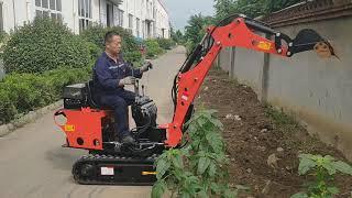 KV08 800kgs mini excavator real working video in our factory .