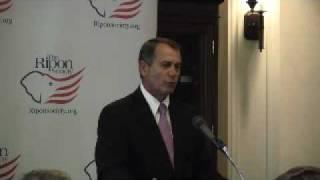 Leader Boehner Addresses The Ripon Society (Part 1)