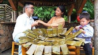 Single Mother: Make cake to thank the kind man, how to make rice flour cake, bring to market to sell