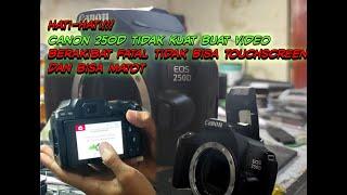 Canon 250D tidak bisa touchscreen lama kelamaan matot ||service kamera bekasi