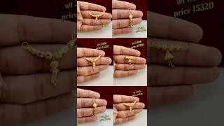 latest trending gold fancy locket design with weight and price || short mangalsutra locket designs