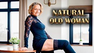 Natural old Woman over 70  Redefining Fashion at 70