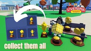 HOW TO GET ALL THE *TROPHIES* IN LIVETOPIA (NEW MAP) //Livetopia Roleplay (Roblox)