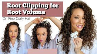 HOW TO ROOT CLIP FOR VOLUME | ON FINE CURLY HAIR