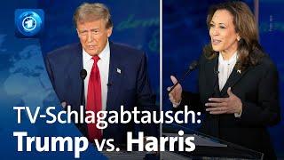 TV-Duell zwischen Trump und Harris: Erst Handschlag, dann harte Attacken