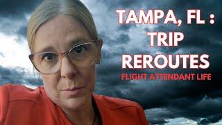 Trip to Tampa, Florida * Weather Delays and Re-routes * Flight Attendant Life