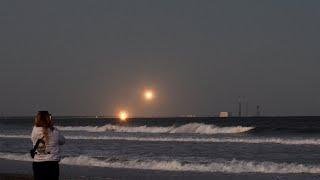 SpaceX Falcon Heavy USSF-67 Launch and Landing From Cocoa Beach in 4k