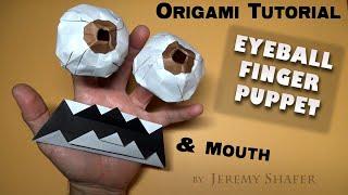 Origami Eyeball Finger Puppet 