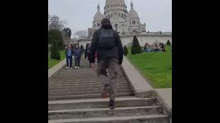 Walking Going to Sacred Heart of Montmartre Paris France