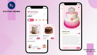 Cake App | Flutter UI - Part 01 | Speed Code | With source code | 2022