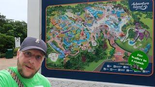 Failed First Trip to Adventure Island Busch Gardens Water Park | Quick Walkaround and VERY COLD