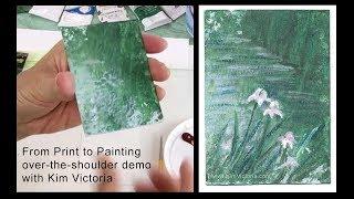 Acrylic Painting Demonstration Iris Miniature