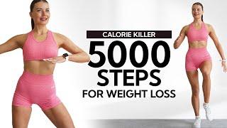 5000 STEPS WALKING WORKOUT FOR WEIGHT LOSS- No Jumping Calorie Killer