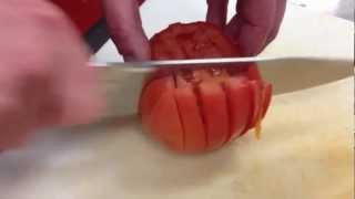 How to dice a tomato correctly - chef