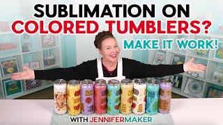 How to Sublimate Colored Tumblers | Testing Glitter Tumblers!