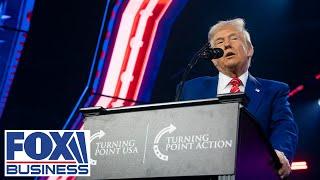 President-elect Donald Trump speaks at Turning Point's AmericaFest 2024