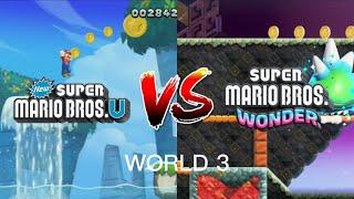 PixelsByNight - NSMBU vs. SMBW's First World 3 Level!!!