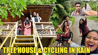 STAY IN TREE HOUSE  CYCLING IN RAIN ️ TRIP മഴയത്തു അടിച്ചു പൊളിച്ചു 