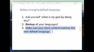 How to change your Shopify default language. And why you usually should not do it!