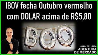 Abertura de Mercado | Bolsa de Valores | SP500 | NASDAQ | DJ | IBOV | WIN | DOLAR | WDO | 01/11/2024