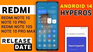 Redmi Note 10/10s/10 Pro/10 PRO MAX HyperOS Android 14 Update | Redmi Note 10 Pro Max New Update