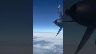 4K Windows Seat View from Aeroplane Above Clouds ️ #aeroplane #airport #highlights #clouds #nature