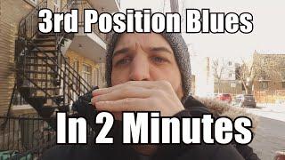 3rd Position Blues Scale - 2 Minute Harmonica - Tabs and exercises!