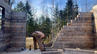 Putting Maine Log Cabin Back Together After Transporting 70+ Miles