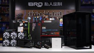 「BRO」4K Water Cooled PC Build PHANTEKS NV9 AMD RYZEN 9 9950X. 追风者NV9 9950X黑色海景房 #pcbuild