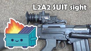 L2A2 SUIT 4x Optical Sight: Sight Unit, Infantry, Trilux, On An L1A1 SLR