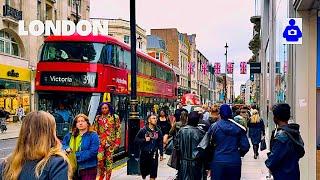 London Walk  Marylebone, Oxford Street to Tottenham Court Rd | Central London Walking Tour| 4K HDR