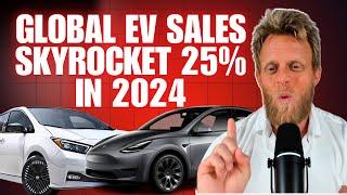 Global EV sales jump 25% in 2024 as China increases global lead