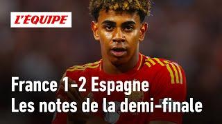 France 1-2 Espagne : Yamal au top, Dembélé gros flop : les notes de la demi-finale (Euro 2024)