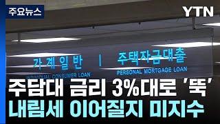 주담대 금리 3%대로 '뚝'...내림세 이어질까 / YTN