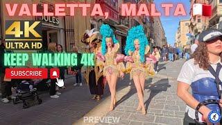 4K Walking Tour: Exploring the Stunning Streets of Valletta, Malta | Virtual Tour in Ultra HD