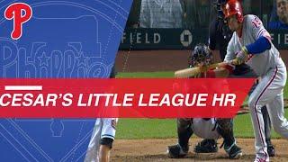 Cesar Hernandez bunts into a Little League HR