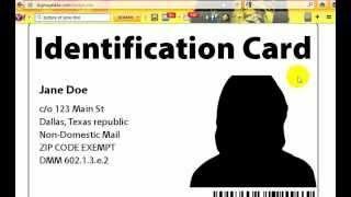 Creating your own lawful private identification.